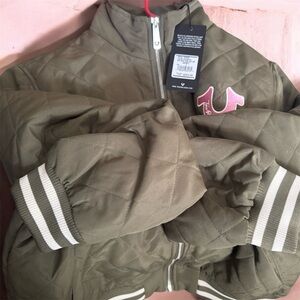 True Religion Quilted Bomber Jacket - Large